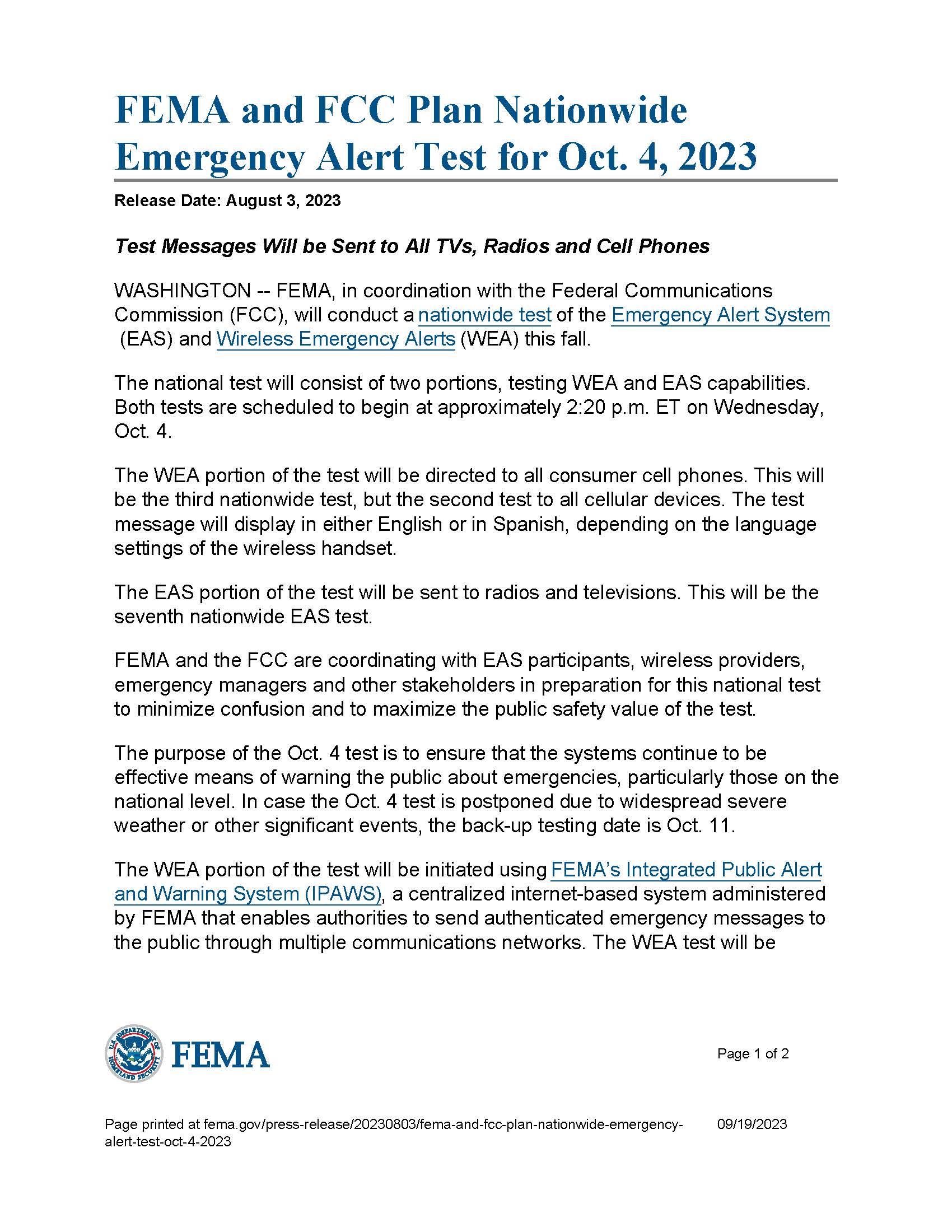 FEMA and FCC Plan Nationwide Emergency Alert Test_Page_1