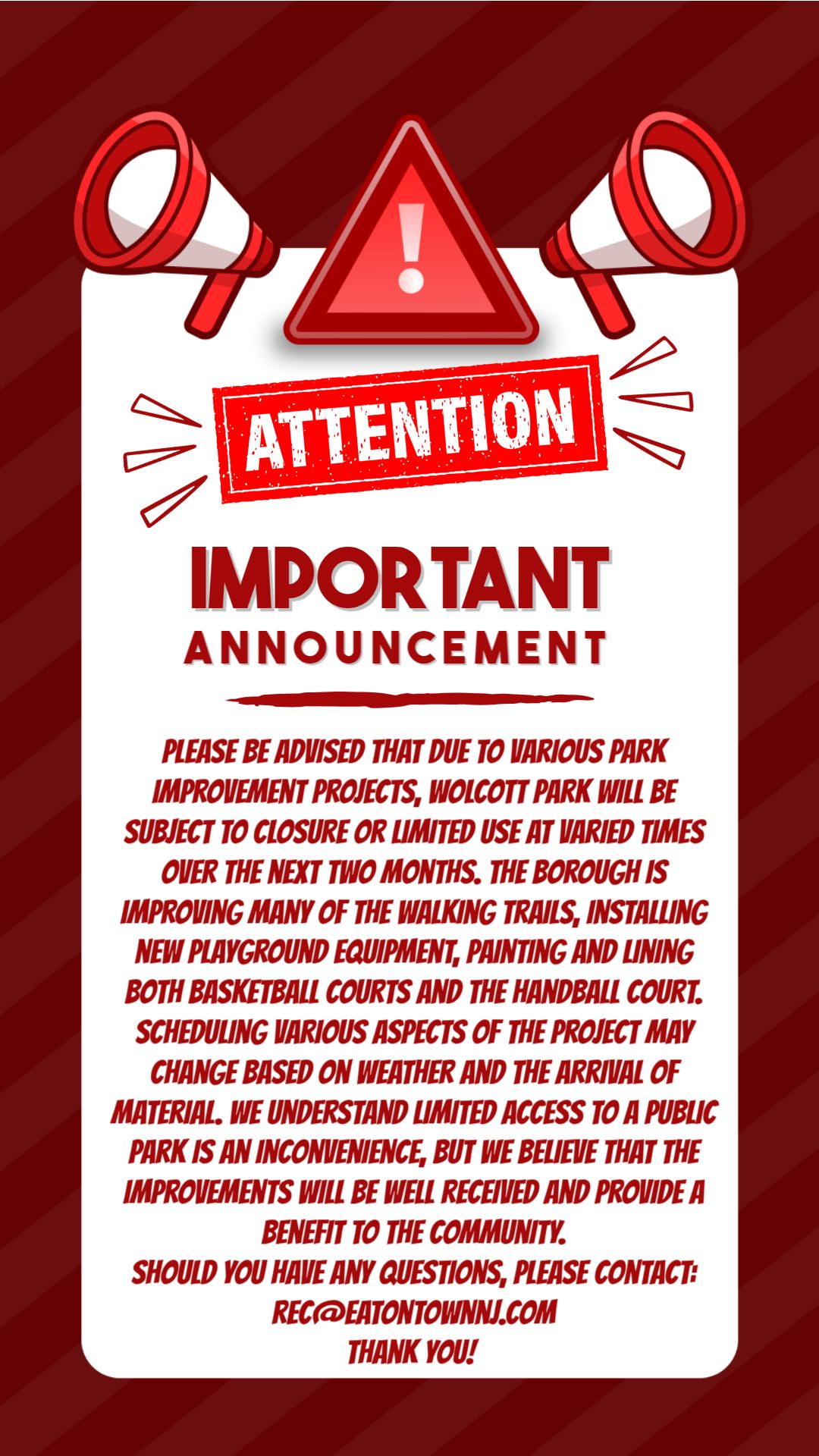 Important Announcement 